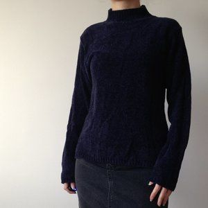 American Connection - Soft Chenille Blue Sweater